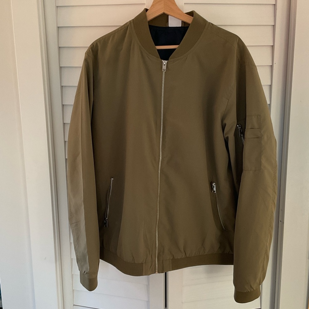 Jack and Jones Olive Bomber Jacket